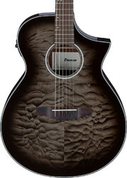 Guitare folk Ibanez AEWC16QA TKH - transparent black sunburst
