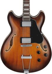 Guitare électrique 1/2 caisse Ibanez Artcore AS7328 TBC Baritone - Tobacco Brown