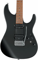 Guitare électrique forme str Ibanez AZ2402 BKF Prestige Japan - Black flat