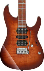Guitare électrique forme str Ibanez AZ2407F BSR Prestige Japan - Brownish sphalerite