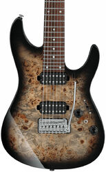Guitare électrique 7 cordes Ibanez AZ427P1PB CKB Premium - Charcoal black burst