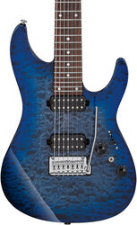 Guitare électrique 7 cordes Ibanez Premium AZ427P2QM TUB 7-String - Twilight blue burst