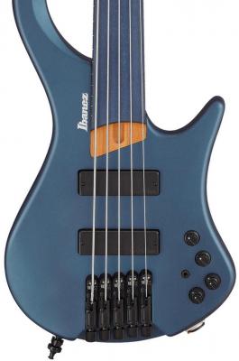 Basse électrique solid body Ibanez Workshop EHB1005F AOM Fretless - Artic ocean matte