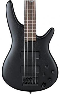 Basse électrique solid body Ibanez Fieldy K5 BKF - Black flat