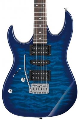 Guitare électrique solid body Ibanez GRX70QAL TBB Gaucher GIO - Transparent blue burst