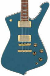 Guitare électrique rétro rock Ibanez IC420 ABM Iceman - Antique blue metallic