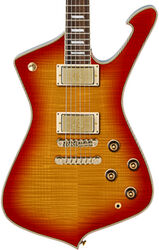 Guitare électrique rétro rock Ibanez Iceman IC420FM CRS - cherry sunburst