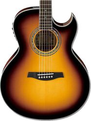Guitare folk Ibanez Joe Satriani JSA5 VB - Vintage sunburst