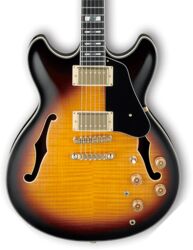 Guitare électrique 1/2 caisse Ibanez John Scofield JSM10 VYS - Vintage yellow sunburst