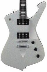 Guitare électrique métal Ibanez Paul Stanley PS60 SSL - Silver sparkle