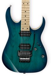 Guitare électrique forme str Ibanez RG652AHM NGB Prestige Japan - Nebula green burst