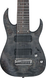 Guitare électrique 8 et 9 cordes Ibanez RG9PB TGF Axe Design Lab 9-String - Transparent grey flat