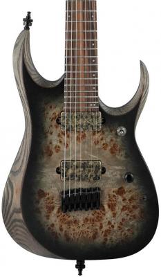 Guitare électrique baryton Ibanez RGD71ALPA CKF Axion Label - Charcoal burst black