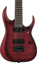 Guitare électrique baryton Ibanez Iron Label RGD721FA WUF 7-String - Stained Wine Red Burst Flat