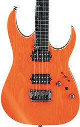 Guitare électrique forme str Ibanez RGR5221 TFR Prestige Japan - Transparent fluorescent orange