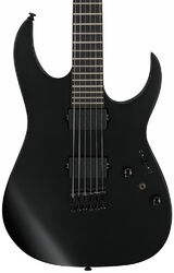 Guitare électrique forme str Ibanez RGRTB621 BKF Iron label - Black flat