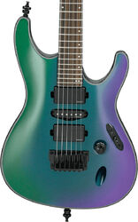 Guitare électrique forme str Ibanez S671ALB BCM Axion Label - Blue chameleon