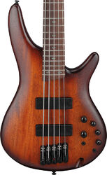 Basse électrique solid body Ibanez Standard SR505A MHL 5-String - Mahogany Brown Burst Low Gloss