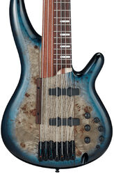 Basse électrique solid body Ibanez Workshop SRAS7 CBS Fretless/Fretted - Cosmic blue starburst