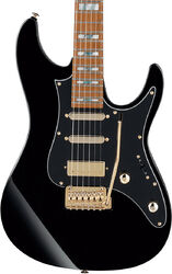 Guitare électrique forme str Ibanez Tim Henson THBB10 BK Premium +Bag - Black