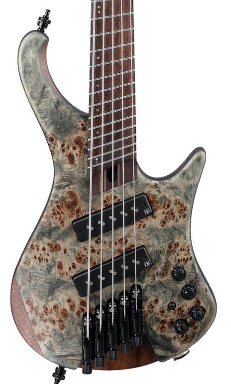 Basse électrique solid body Ibanez Workshop EHB1505MS PLF 5-String - Black Ice Flat