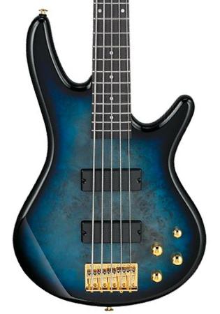 Basse électrique solid body Ibanez Gio GSR205PC TMU 5-String - Transparent Marine Burst
