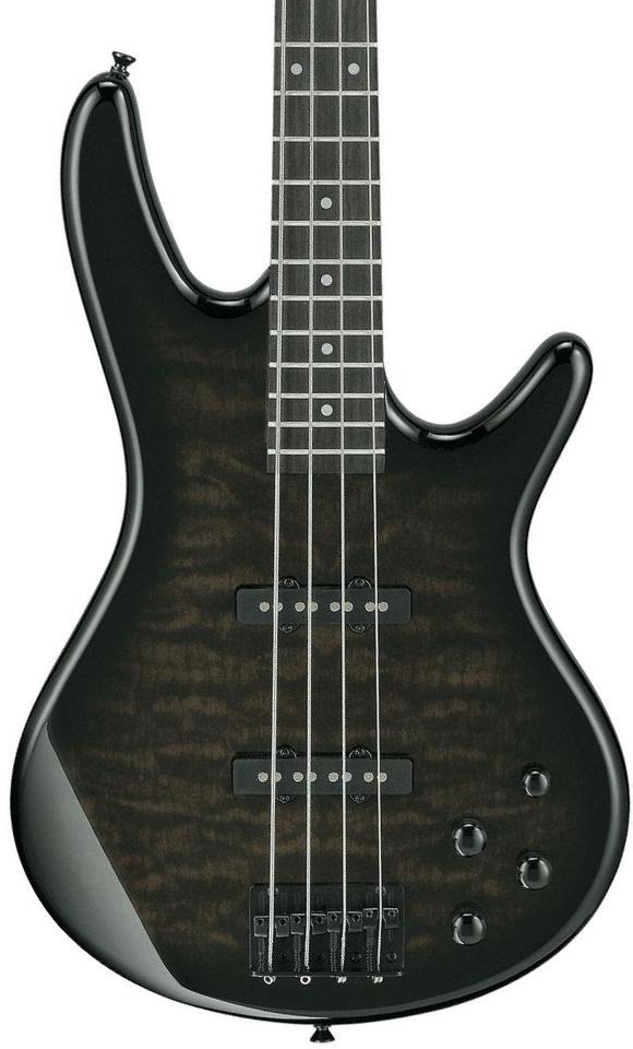 Basse électrique solid body Ibanez GSR280QA TKS GIO - Transparent black sunburst