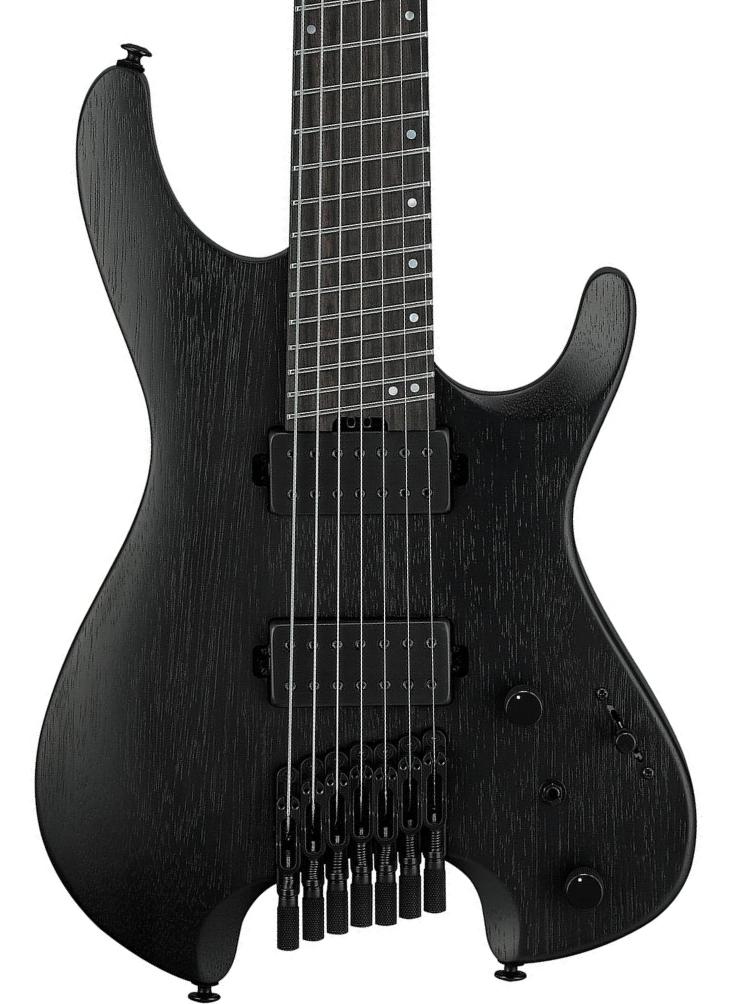 Guitare électrique double cut Ibanez Quest QX527B WK 7-String - weathered black