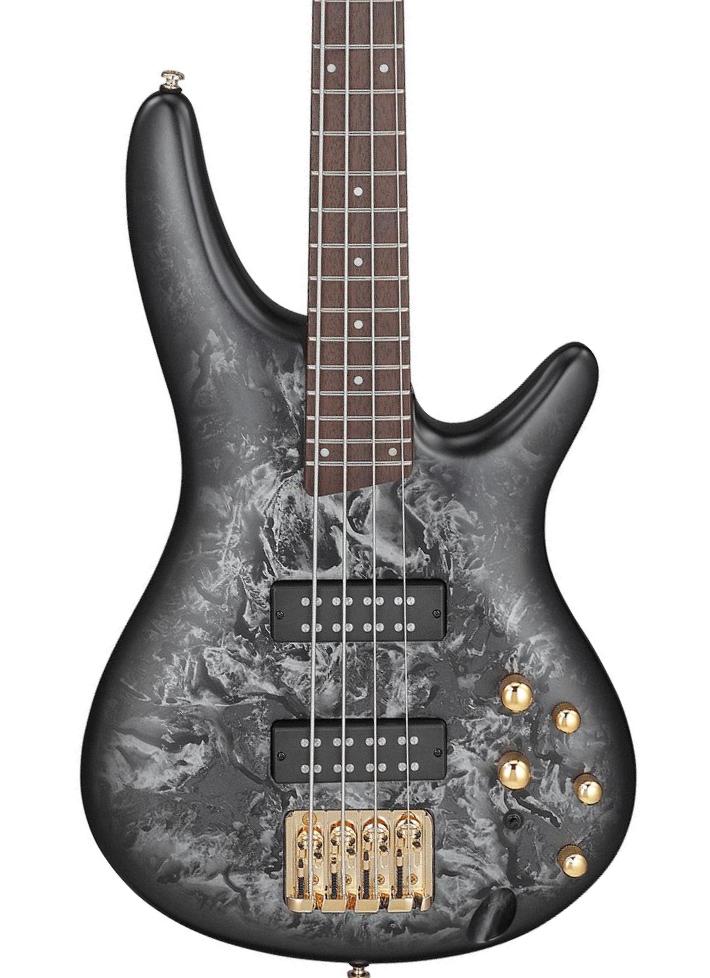 Basse électrique solid body Ibanez SR300EDX BZM Standard - Black ice frozen matte