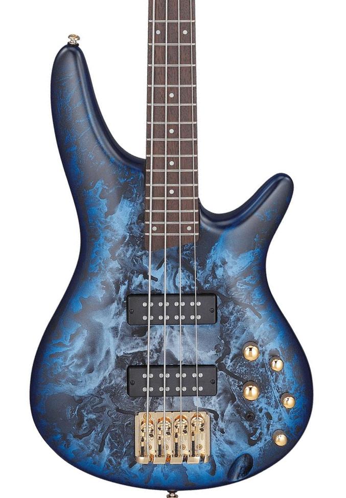 Basse électrique solid body Ibanez SR300EDX CZM Standard - Cosmic blue frozen matte