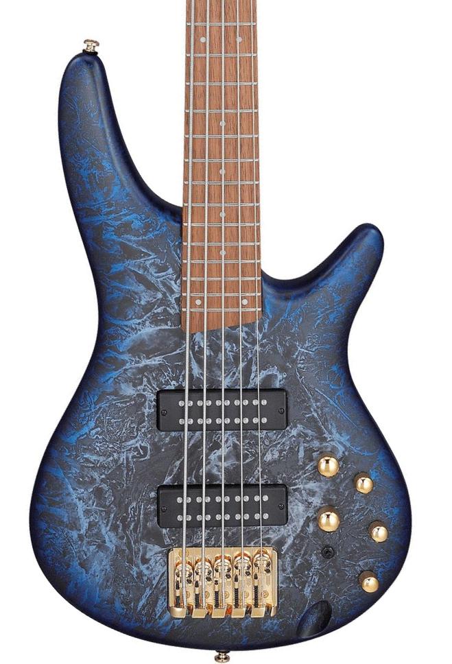 Basse électrique solid body Ibanez SR300EDX CZM 5-String Standard - Cosmic blue frozen matte