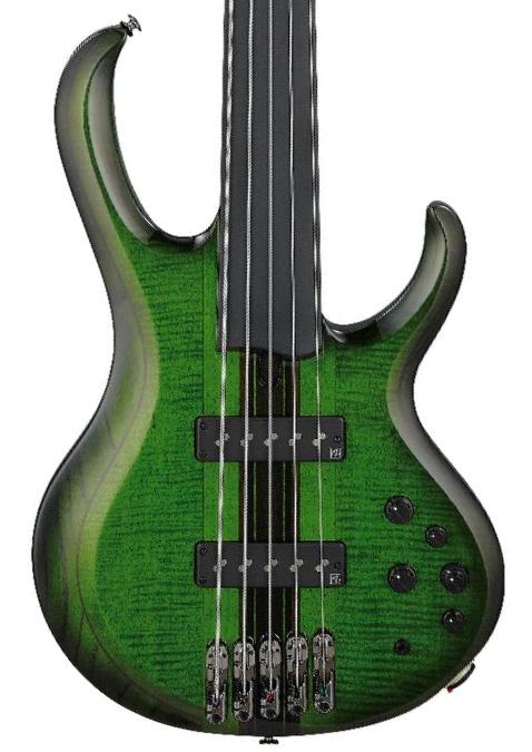 Basse électrique solid body Ibanez Steve Di Giorgio SDGB1 DMB 5-String (Fretless) - Dark Moss Burst