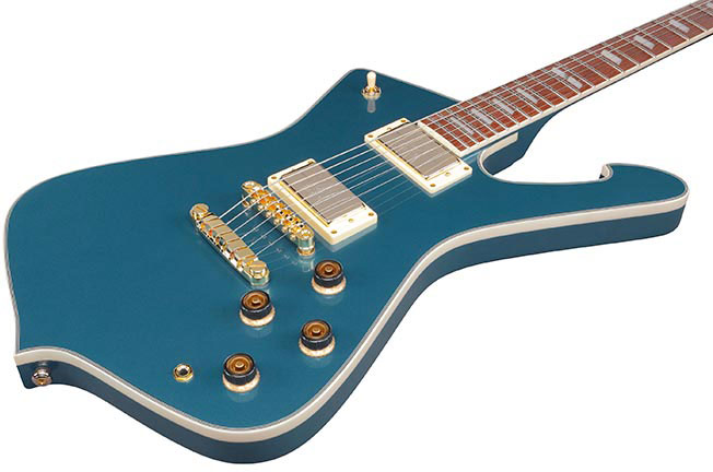 Ibanez Ic420 Abm Iceman 2h Ht Jat - Antique Blue Metallic - Guitare Électrique RÉtro Rock - Variation 2