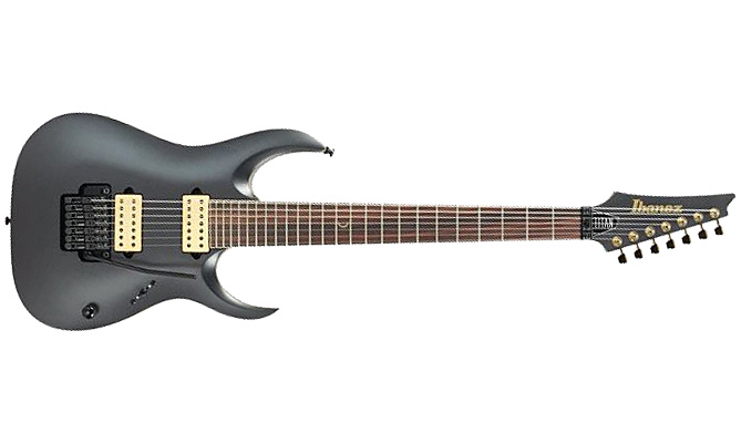 Ibanez Jake Bowen Jbm27 Signature 7c 2h Fr Rw - Black Flat - Guitare Électrique Forme Str - Variation 1