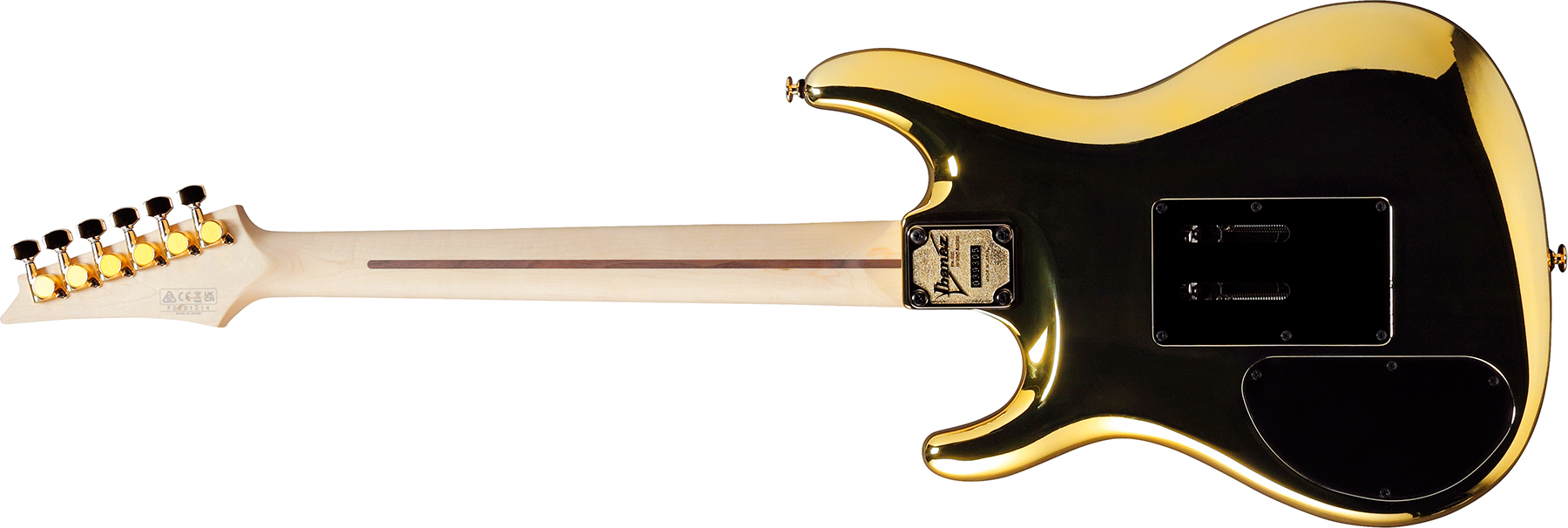 Ibanez Joe Satriani Js2gd Jap Signature 2h Dimarzio Fr Rw - Gold - Guitare Électrique Forme Str - Variation 1