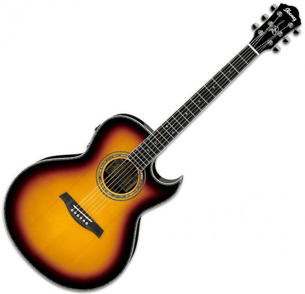 Guitare electro acoustique Ibanez Joe Satriani JSA20 VB - Vintage burst hg