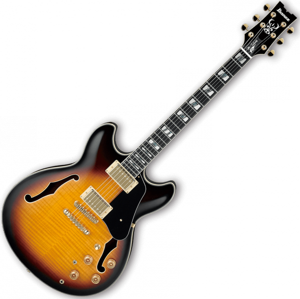 Guitare électrique 1/2 caisse Ibanez John Scofield JSM10 VYS - Vintage yellow sunburst