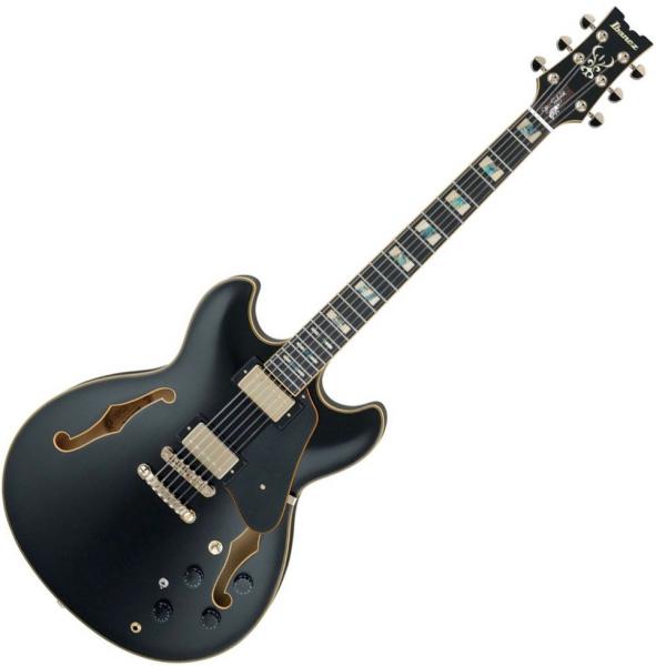 Guitare électrique 1/2 caisse Ibanez John Scofield JSM20 BKL - Black low gloss