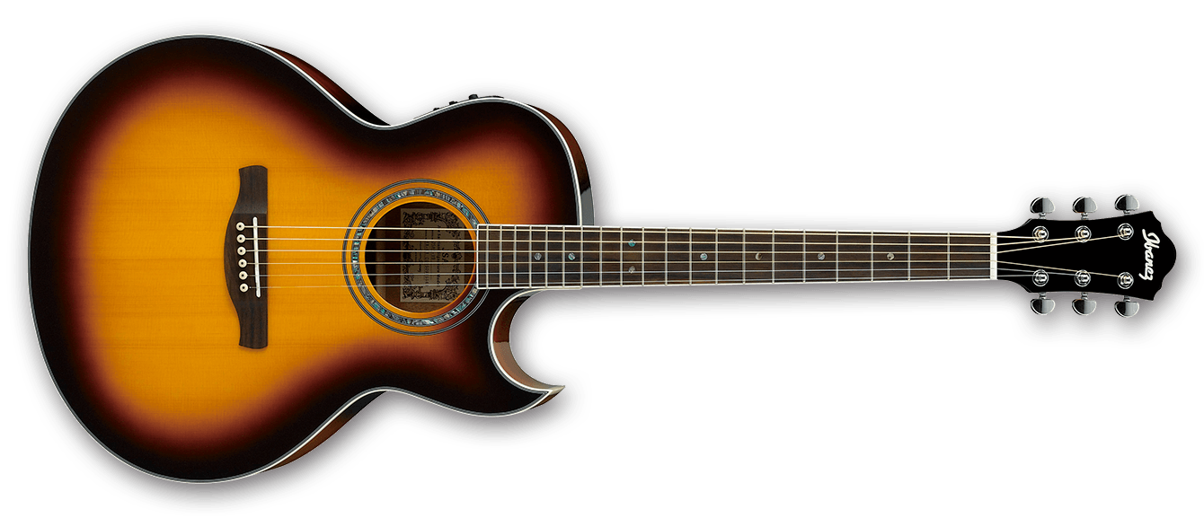 Ibanez Joe Satriani Jsa5 Vb Cw Epicea Acajou Rw - Vintage Sunburst - Guitare Acoustique - Variation 1