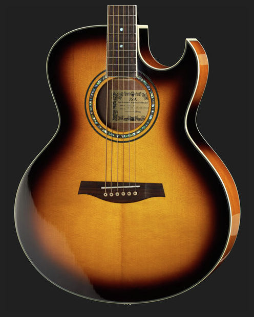 Ibanez Joe Satriani Jsa5 Vb Cw Epicea Acajou Rw - Vintage Sunburst - Guitare Acoustique - Variation 12