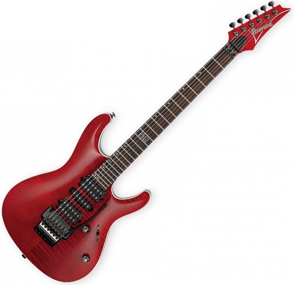 Guitare électrique solid body Ibanez Kiko Loureiro KIKO100 TRR Prestige Japan - Transparent Red Ruby
