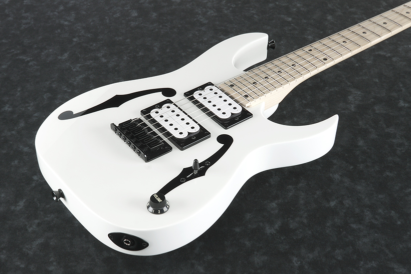 Ibanez Paul Gilbert Pgmm31 Wh Signature Junior Hh Ht Mn - White - Guitare Électrique Enfant - Variation 1