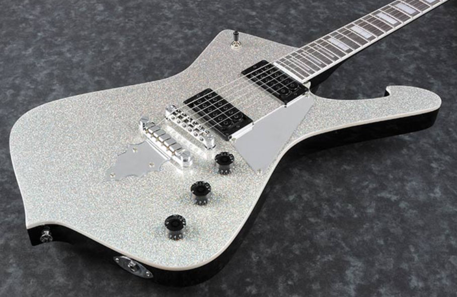 Ibanez Paul Stanley Ps60 Ssl Signature Hh Ht Pur - Silver Sparkle - Guitare Électrique MÉtal - Variation 2