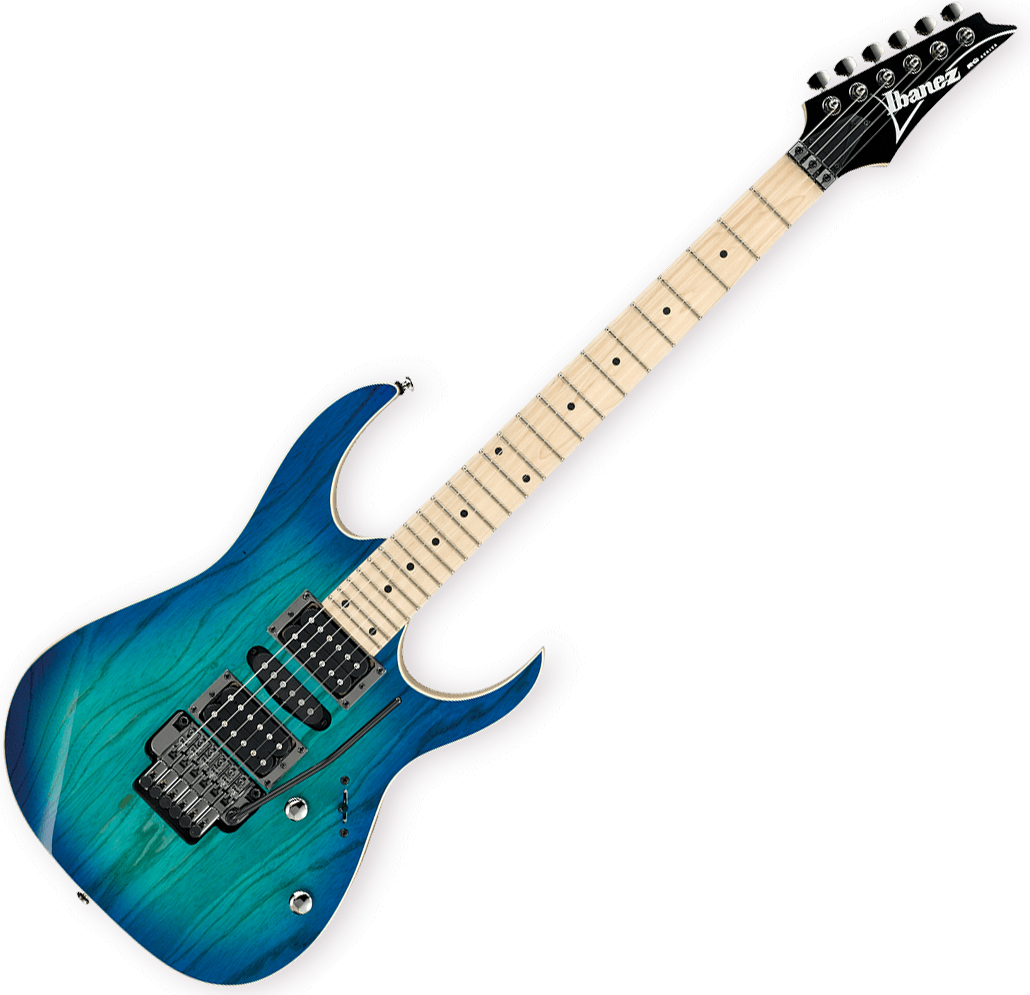Guitare électrique solid body Ibanez RG370AHMZ BMT Standard blue moon