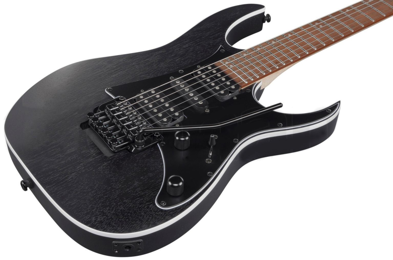 Ibanez Rg450b Wk Standard Hsh Trem Jat - Weathered Black - Guitare Électrique Forme Str - Variation 1