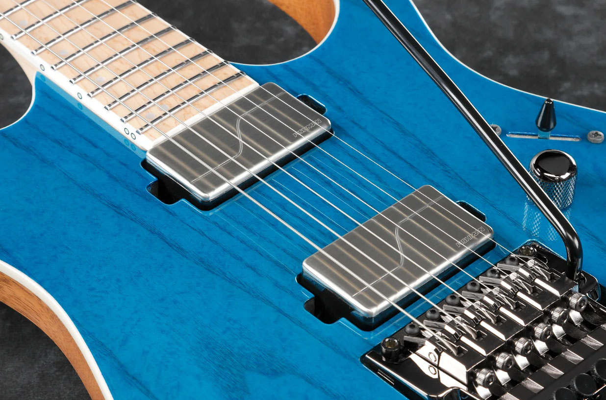 Ibanez Rg5120m Fcn Prestige Japon Hh Fishman Fluence Fr Mn - Frozen Ocean - Guitare Électrique Forme Str - Variation 3