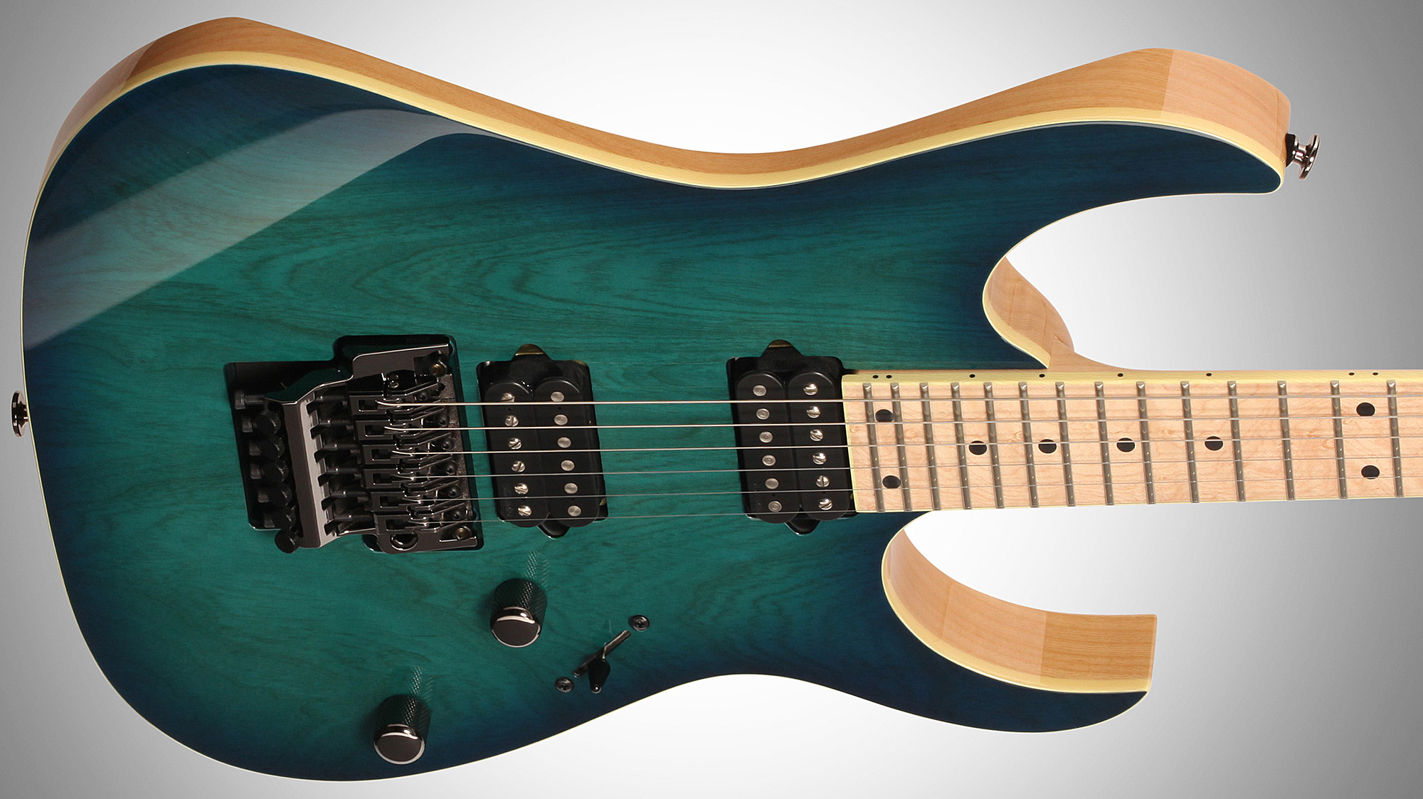 Ibanez Rg652ahm Ngb Prestige Japon Hh Dimarzio Fr Mn - Nebula Green Burst - Guitare Électrique Forme Str - Variation 3