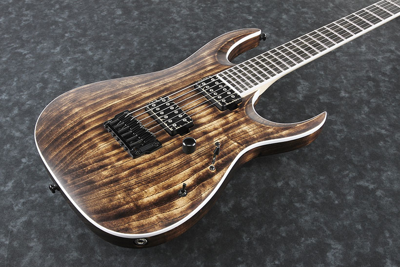 Ibanez Rgaix6u Abs Iron Label Hh Ht Eb - Antique Brown Stained - Guitare Électrique Forme Str - Variation 3