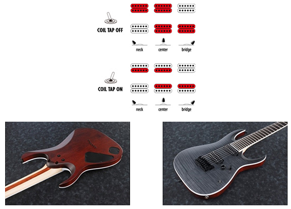 Ibanez Rgaix7fm Tgf Iron Label Hh Ht Eb - Transparent Gray Flat - Guitare Électrique 7 Cordes - Variation 2