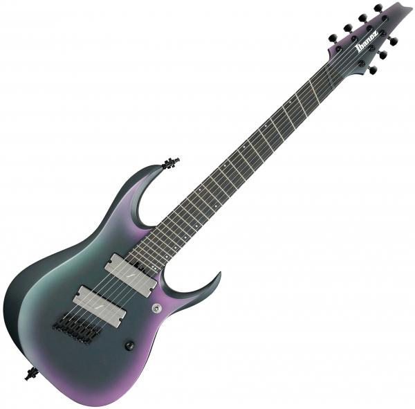 Guitare électrique multi-scale Ibanez RGD71ALMS BAM Axion Label - Black aurora burst matte